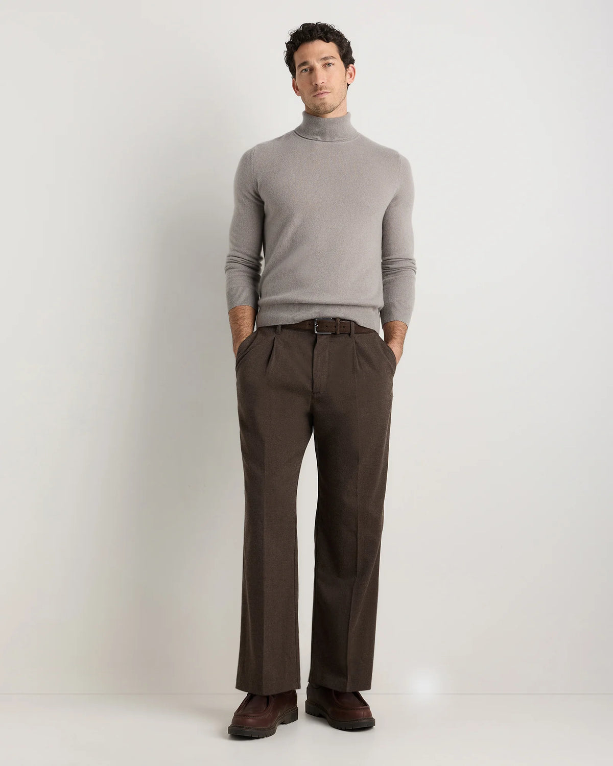Mongolian Cashmere Turtleneck Sweater - S / Black