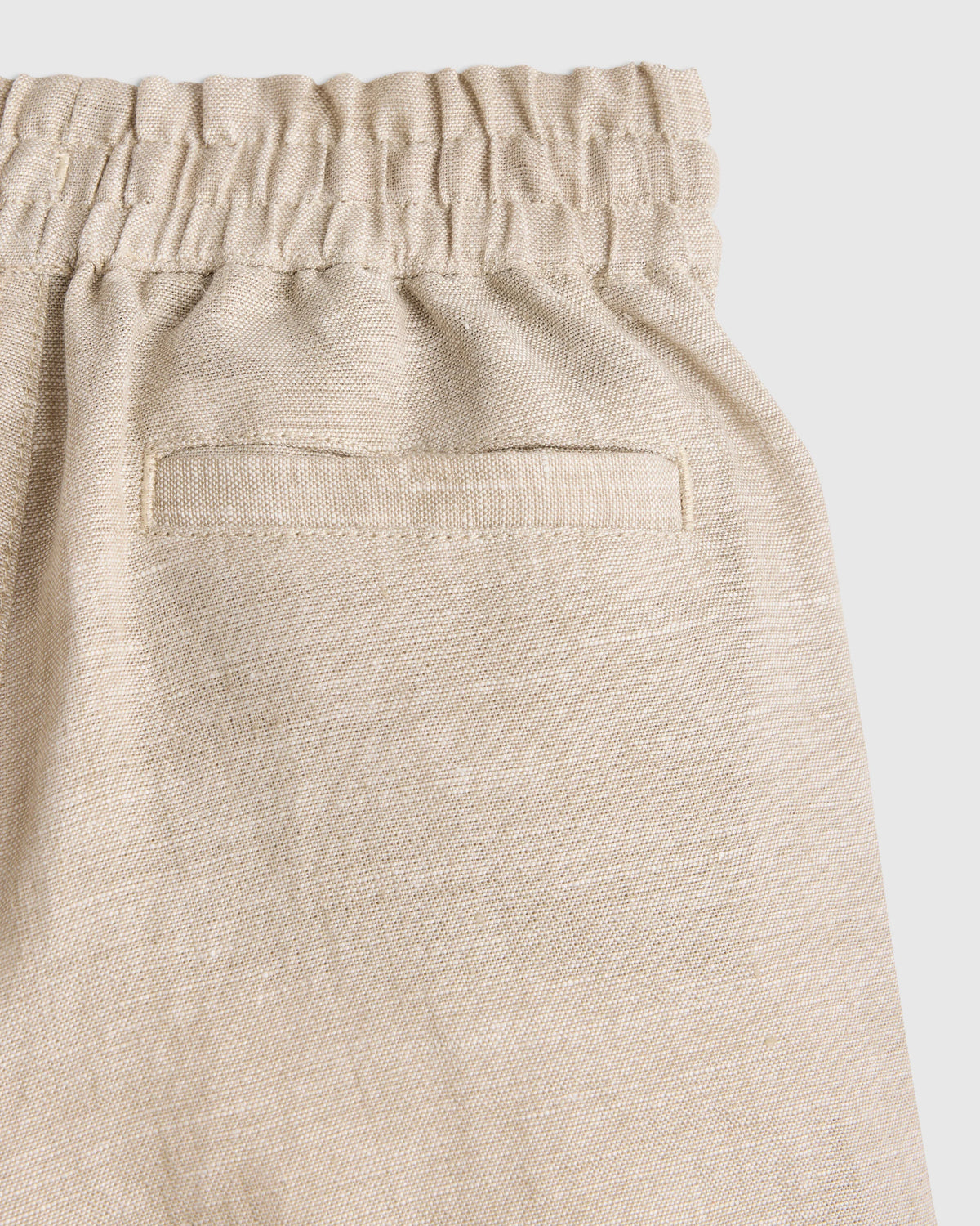 100% European Linen Drawstring Shorts - 2T / Vintage Pink Chambray
