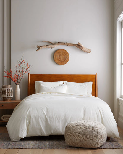 Organic Brushed Cotton Duvet Cover Set - Twin / Toffee