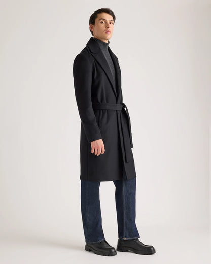 Italian Wool Belted Overcoat - S / Caramel