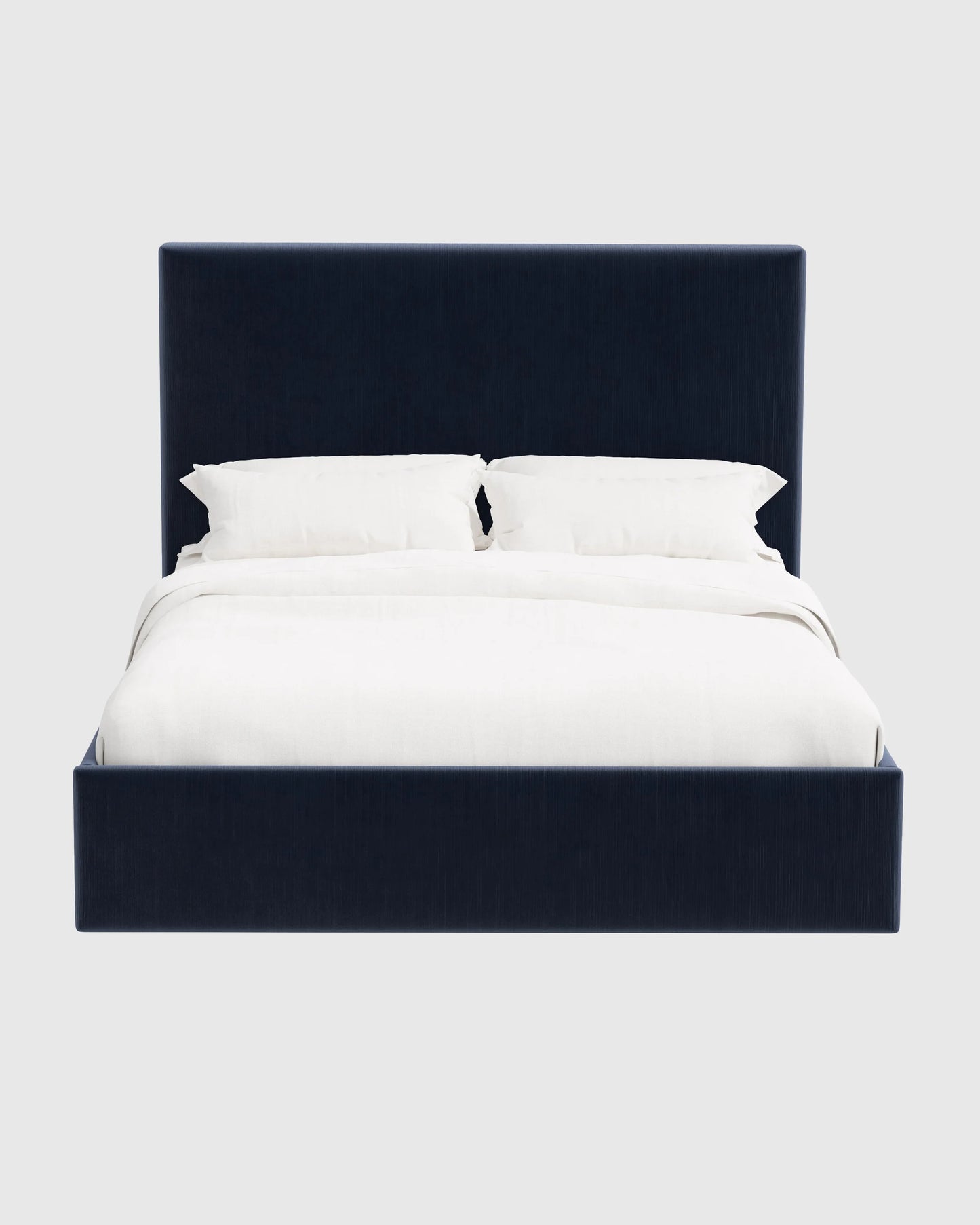 Square Bed in Performance Velvet - Full / Butterscotch