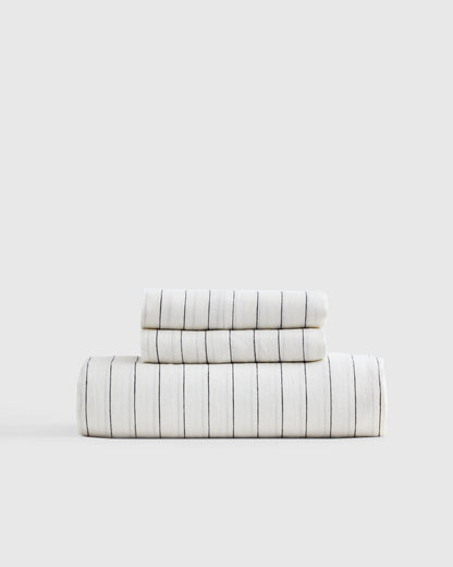 European Linen Fitted Sheet Set - Twin / Peach