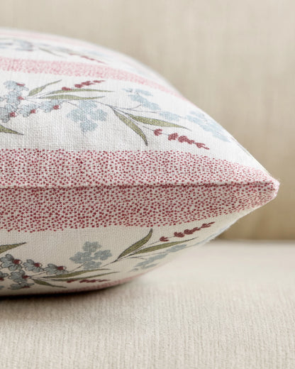 Wildflower Cotton Pillow Cover - 12x20 / Tan Stripe