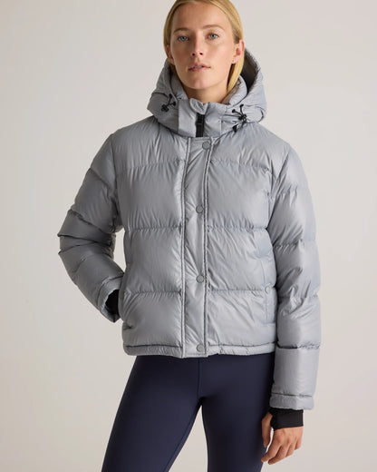Responsible Down Cropped Puffer Jacket - XS / Shiny Black