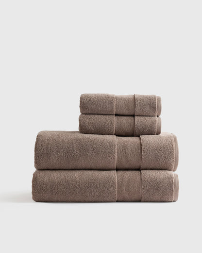 Classic Organic Turkish Cotton Bath Sheet Bundle (4 pieces) - One Size / White