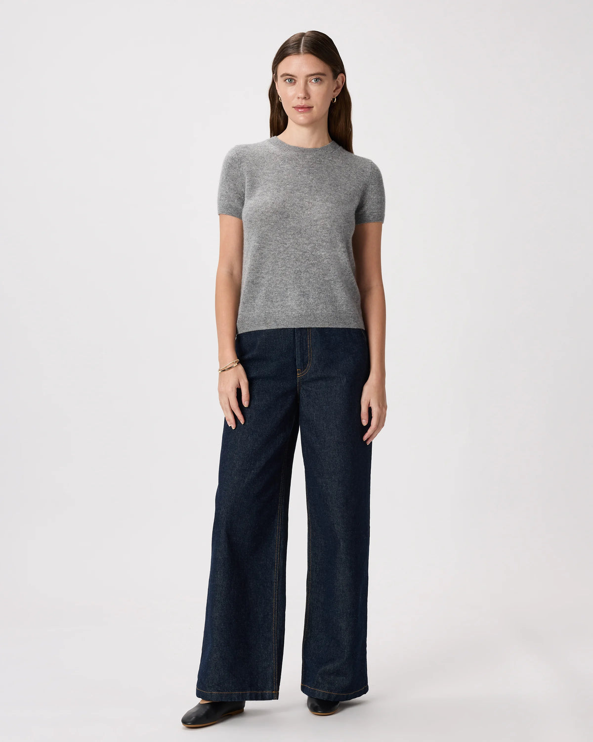 Mongolian Cashmere Tee - XS / Pale Custard Yellow