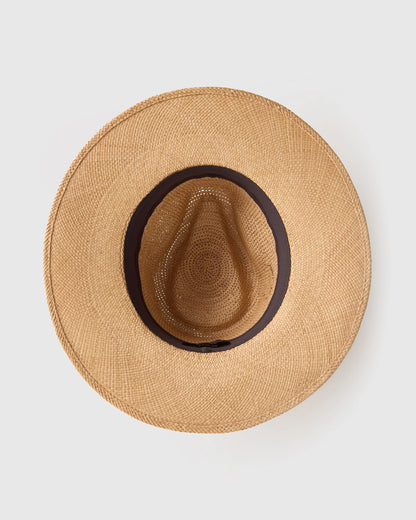 Toquilla Straw Crochet Fedora - S / Natural