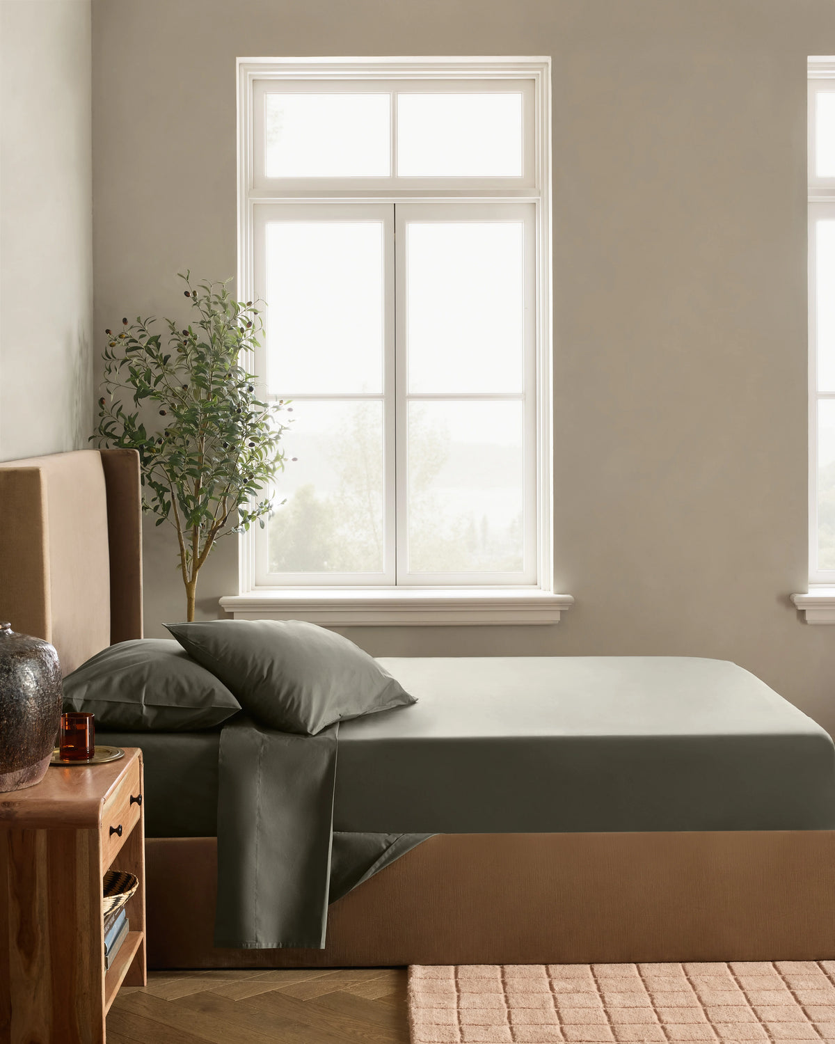 Organic Crisp Percale Pillowcase Set - Standard / White