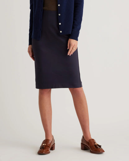 Ultra-Stretch Ponte Pencil Skirt - XS / Charcoal