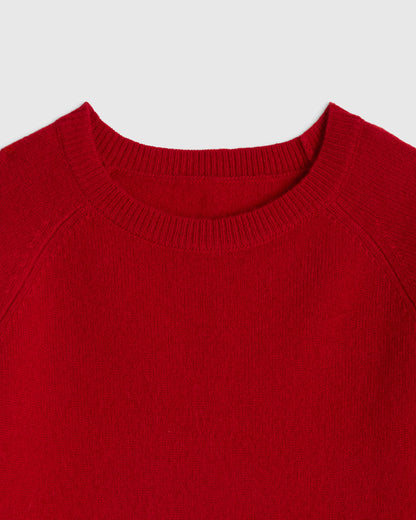 Washable Cashmere Crewneck Sweater - 2T / Forest Floor Green