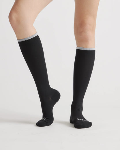 Recycled Maternity Compression Socks 3-Pack - L / White/Black/Grey
