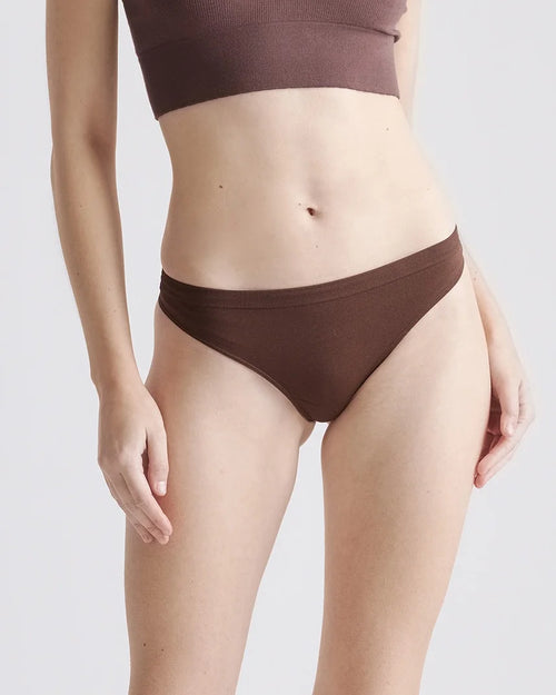 Smoothing Comfort Thong (6-Pack) - XS / Cocoa