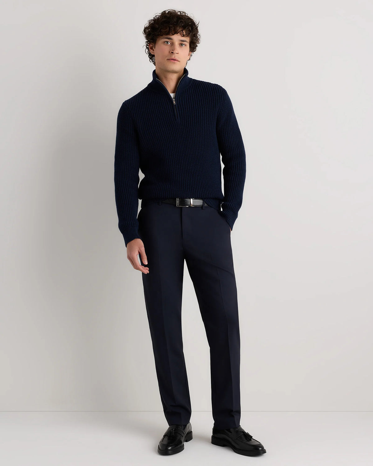 Stretch Wool Dress Pants - Straight - 30X30 / Black