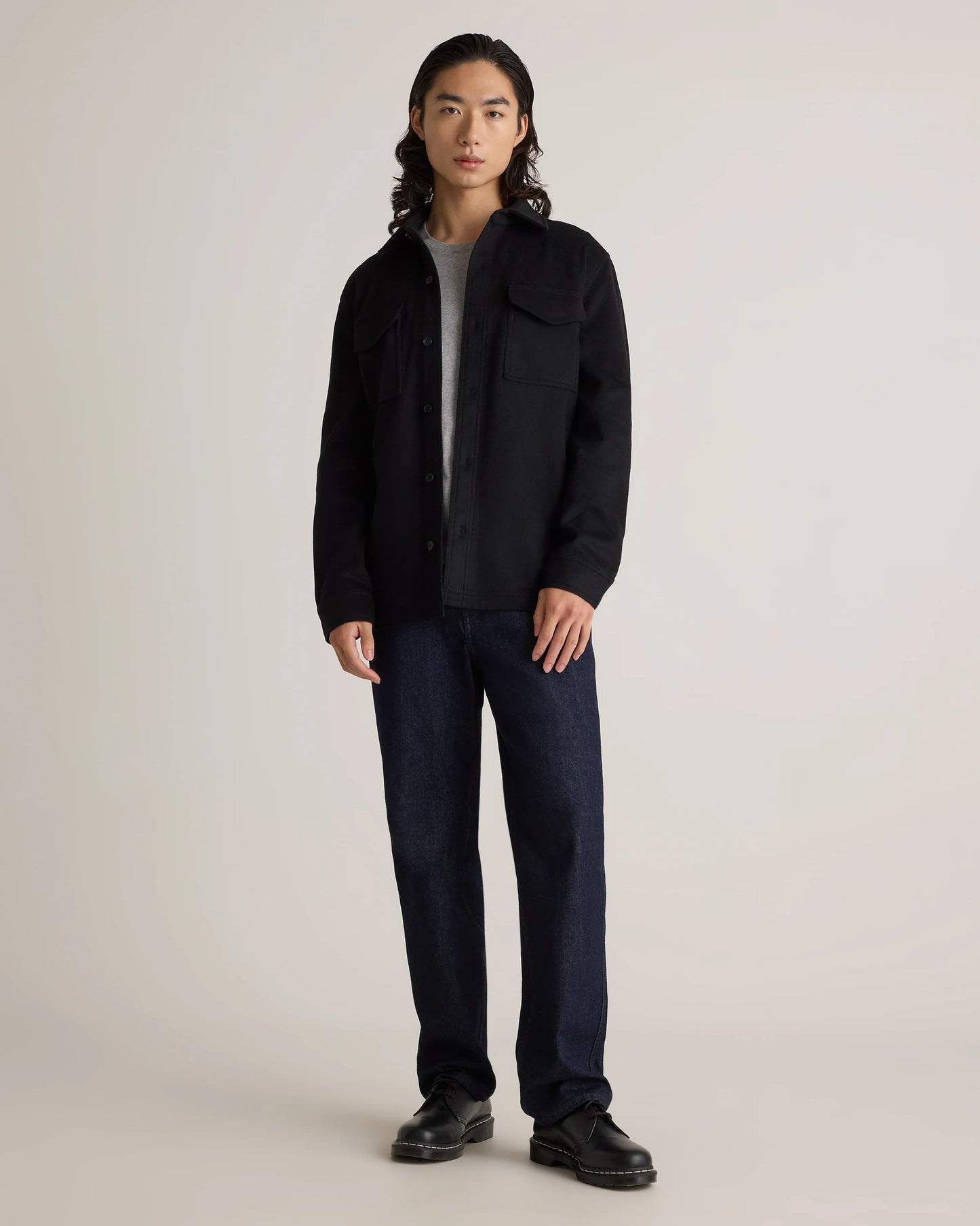 Italian Wool Overshirt - XXXL / Black