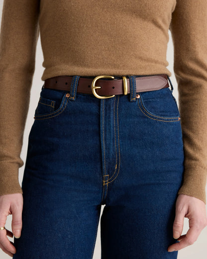 Allegra European Leather Belt - XS / Saddle