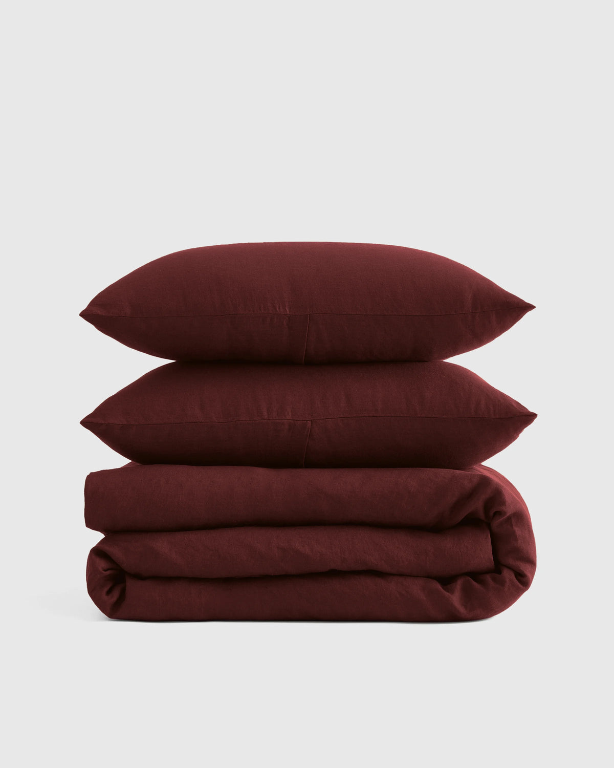 European Linen Duvet Cover Set - Twin / Peach