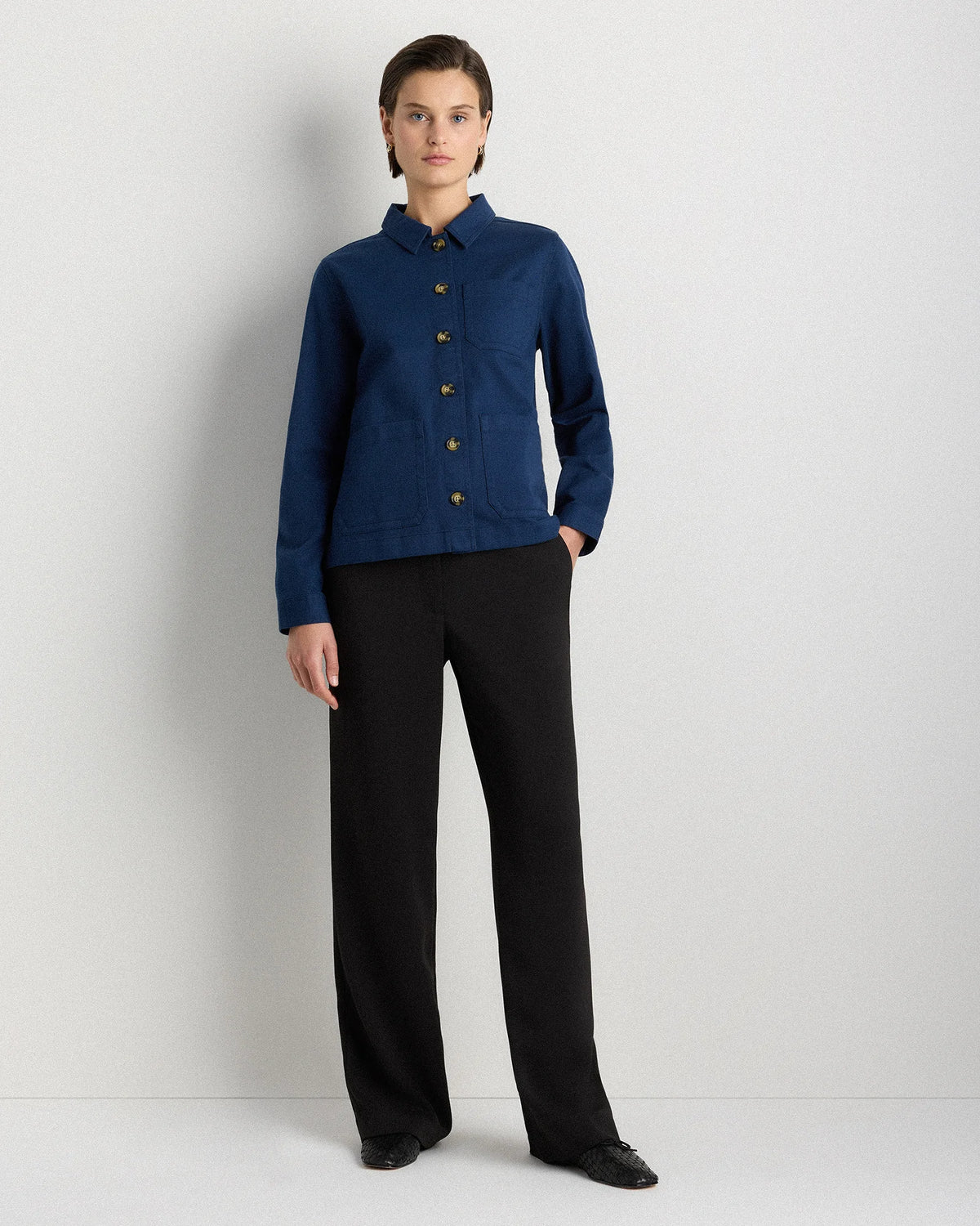 Organic Comfort Stretch Chore Jacket - XS / Vanilla