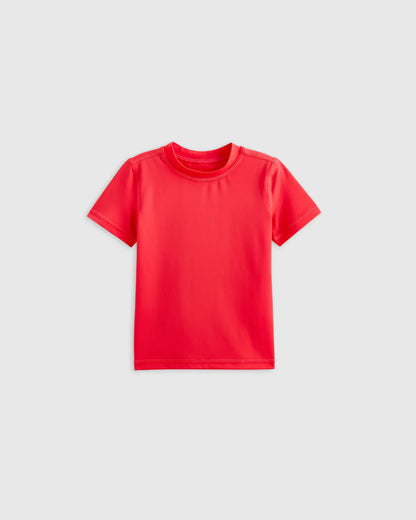 Short Sleeve Rash Guard Top - 2T / Coral Orange