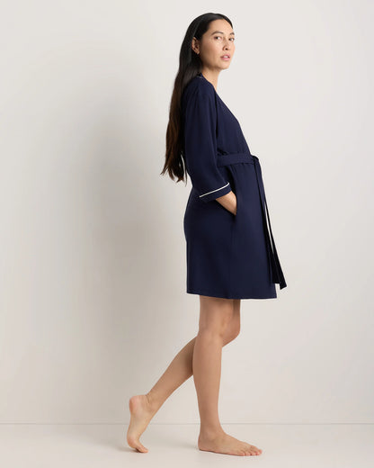 Bamboo Jersey Maternity Robe - XS / Deep Navy
