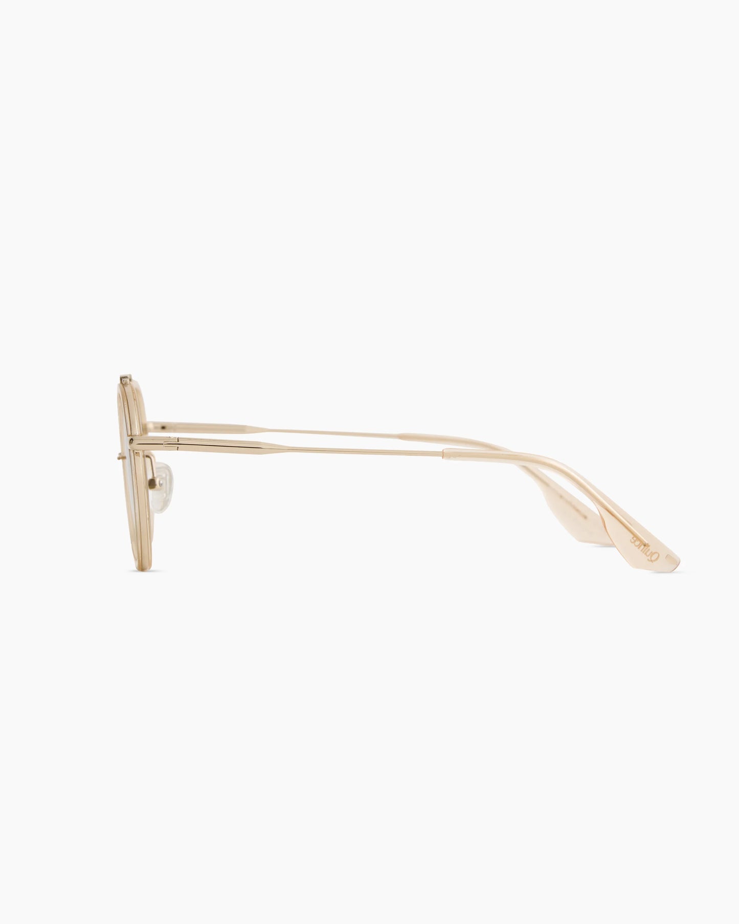 Miami Polarized Stainless Steel Sunglasses - Standard / Gold/Clear with Green gradient lens