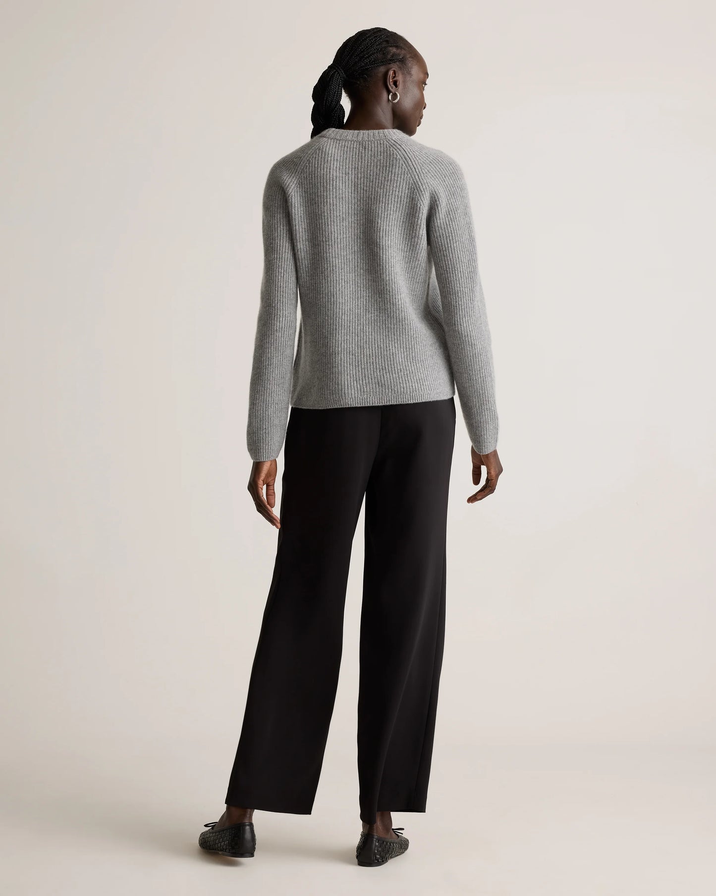 Mongolian Cashmere Fisherman Crewneck Sweater - XS / Teak