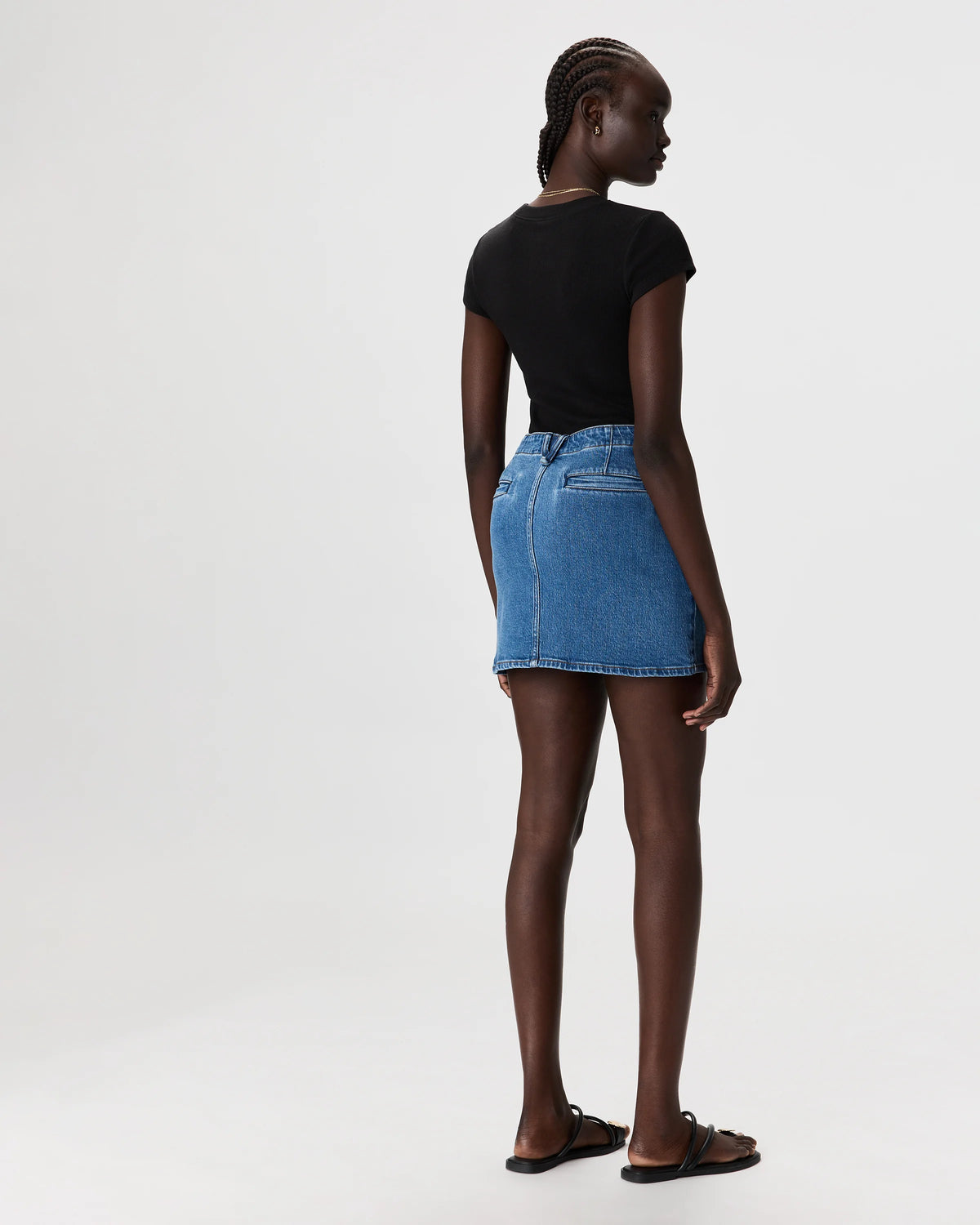 Stretch Denim Mini Skirt - 24 / Obsidian Blue