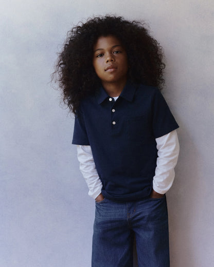 Organic Cotton Short Sleeve Pique Polo - 6 / White