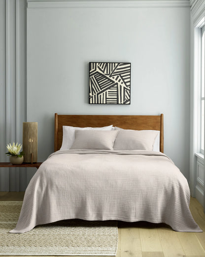 Organic Ribbed Cotton Shams - Standard / Toffee