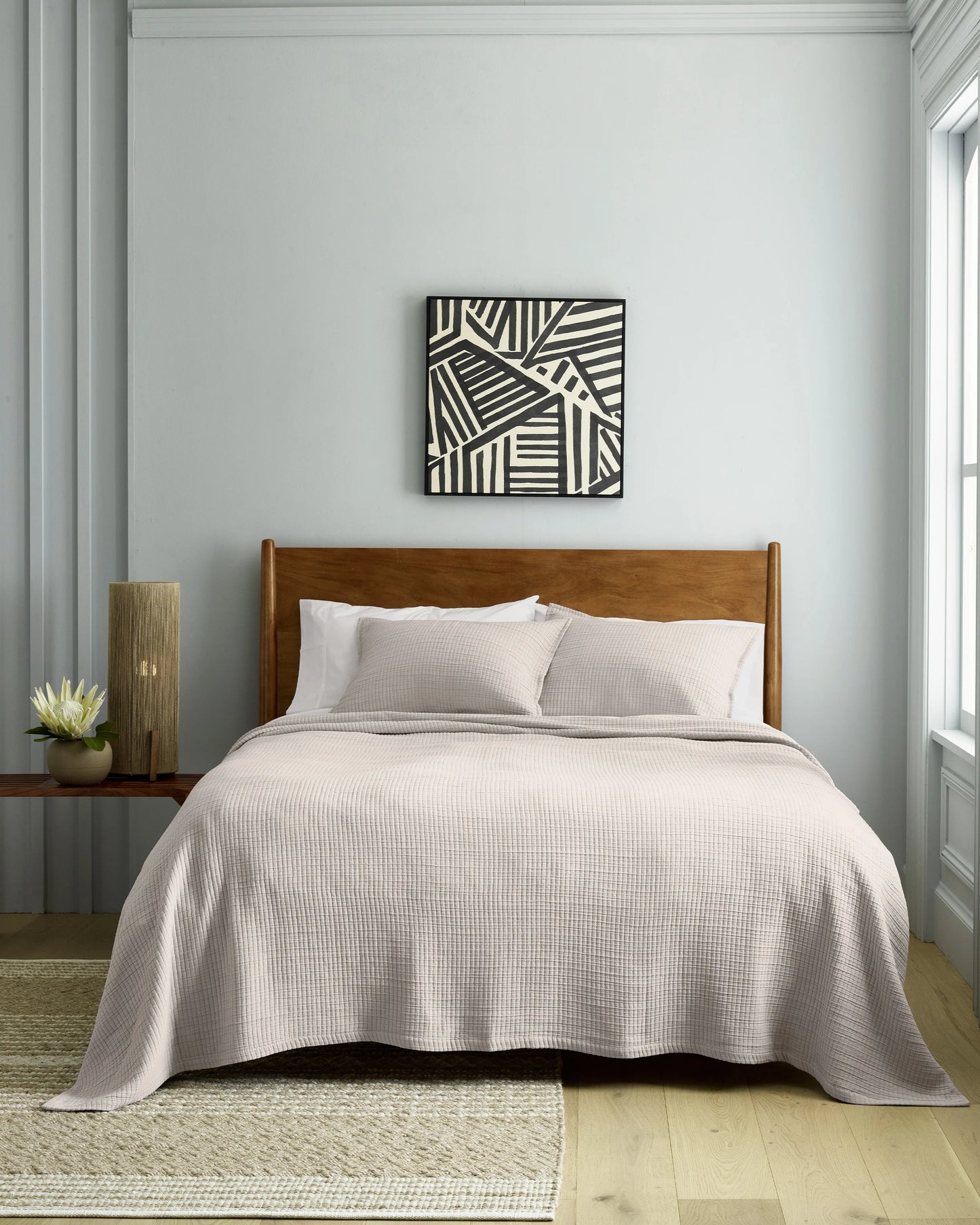 Organic Ribbed Cotton Coverlet - Twin / Toffee