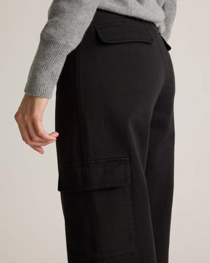 Organic Stretch Cotton Twill Cargo Pants - 0 / Light Khaki