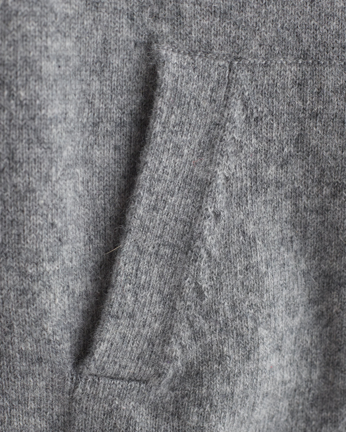 Washable Cashmere Full Zip Hoodie - 6 / Heather Grey