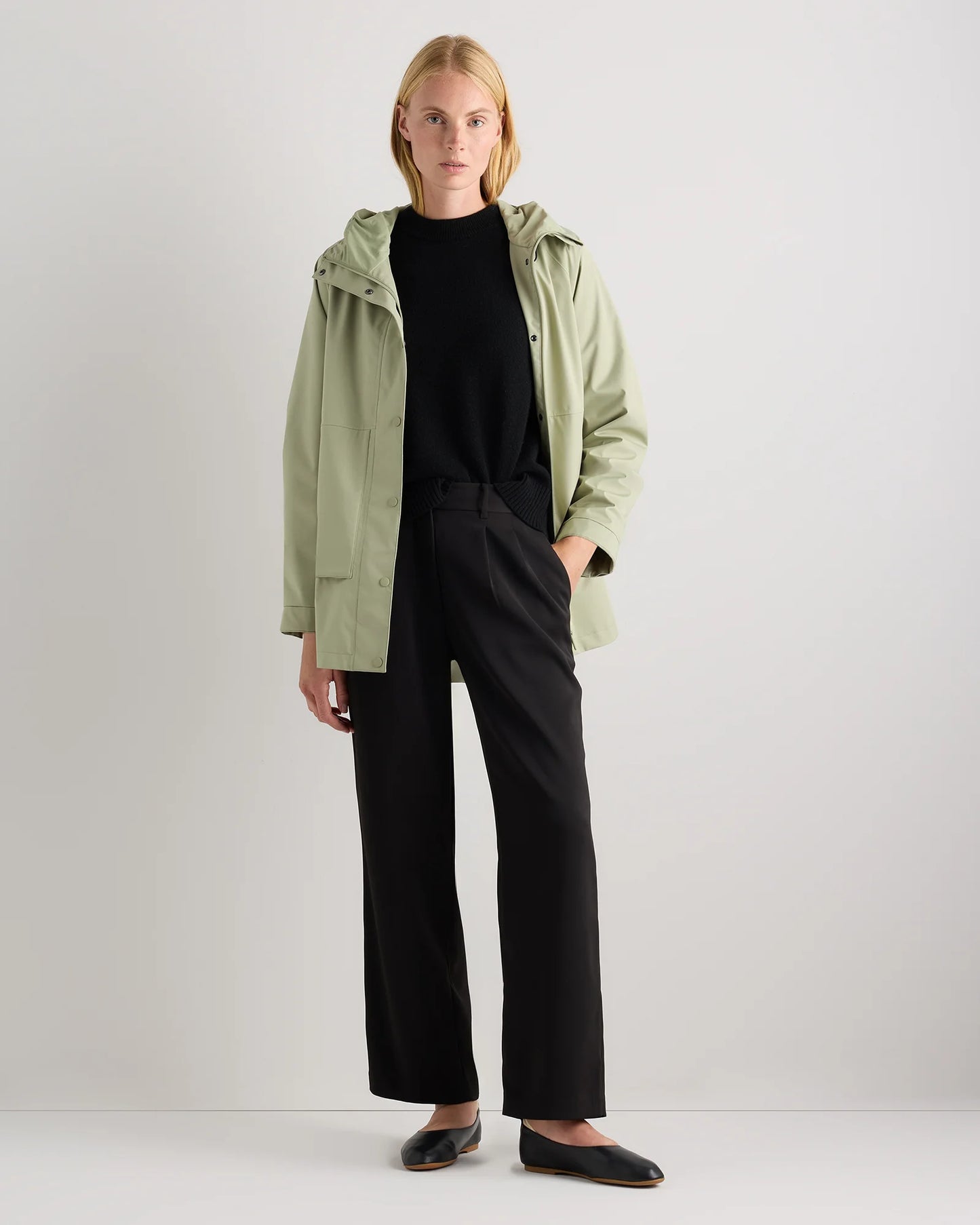 Weather Proof Oversized Rain Jacket - XS / Tea Green