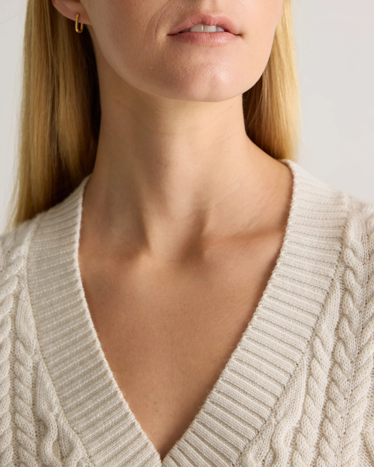 Australian Merino Wool Cable Sweater Vest - XS / Heather Grey