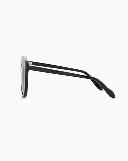 Reese Polarized Acetate Sunglasses - One Size / Black with Grey Gradient lens