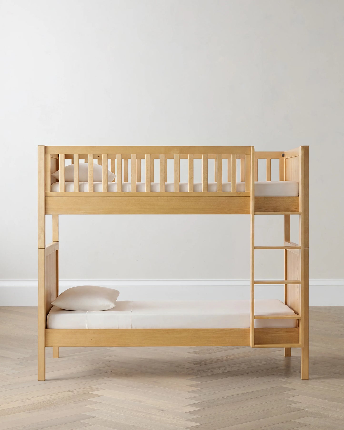 Natural Wood Twin over Twin Convertible Bunk Bed - One Size / Natural Wood