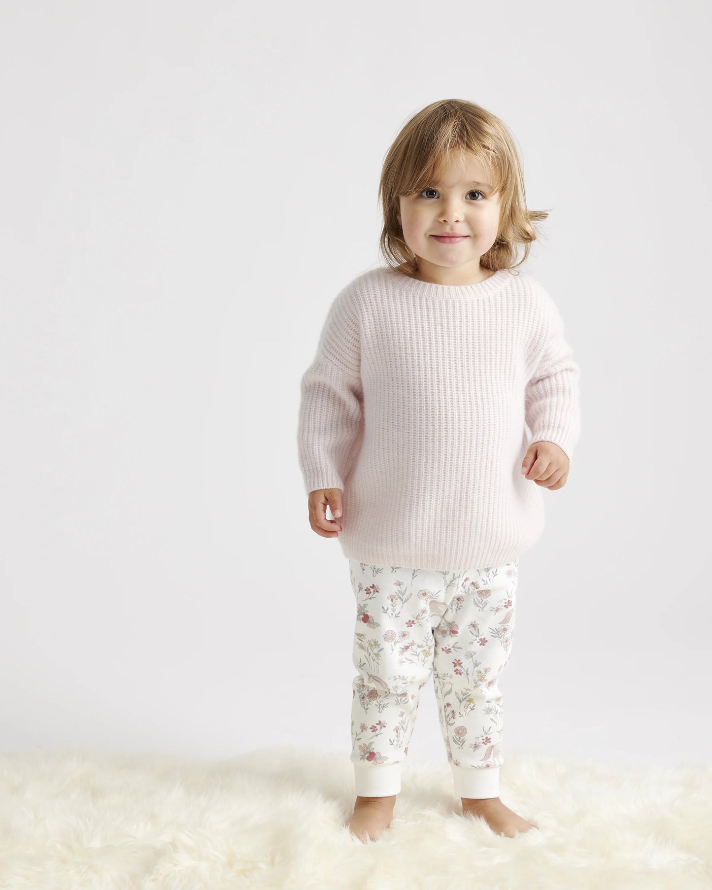 Washable Cashmere Fisherman Tunic Sweater - 3-6M / Heather Grey
