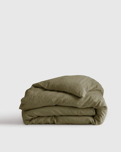 European Linen Duvet Cover - Twin / Peach