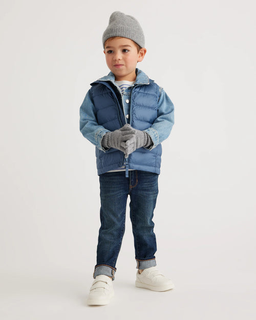 Washable Cashmere Gloves - 2T-3T / Heather Grey