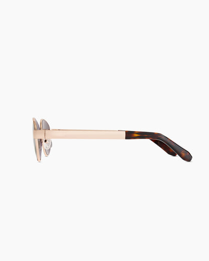 Monaco Polarized Stainless Steel Sunglasses - One Size / Gold with Green lens