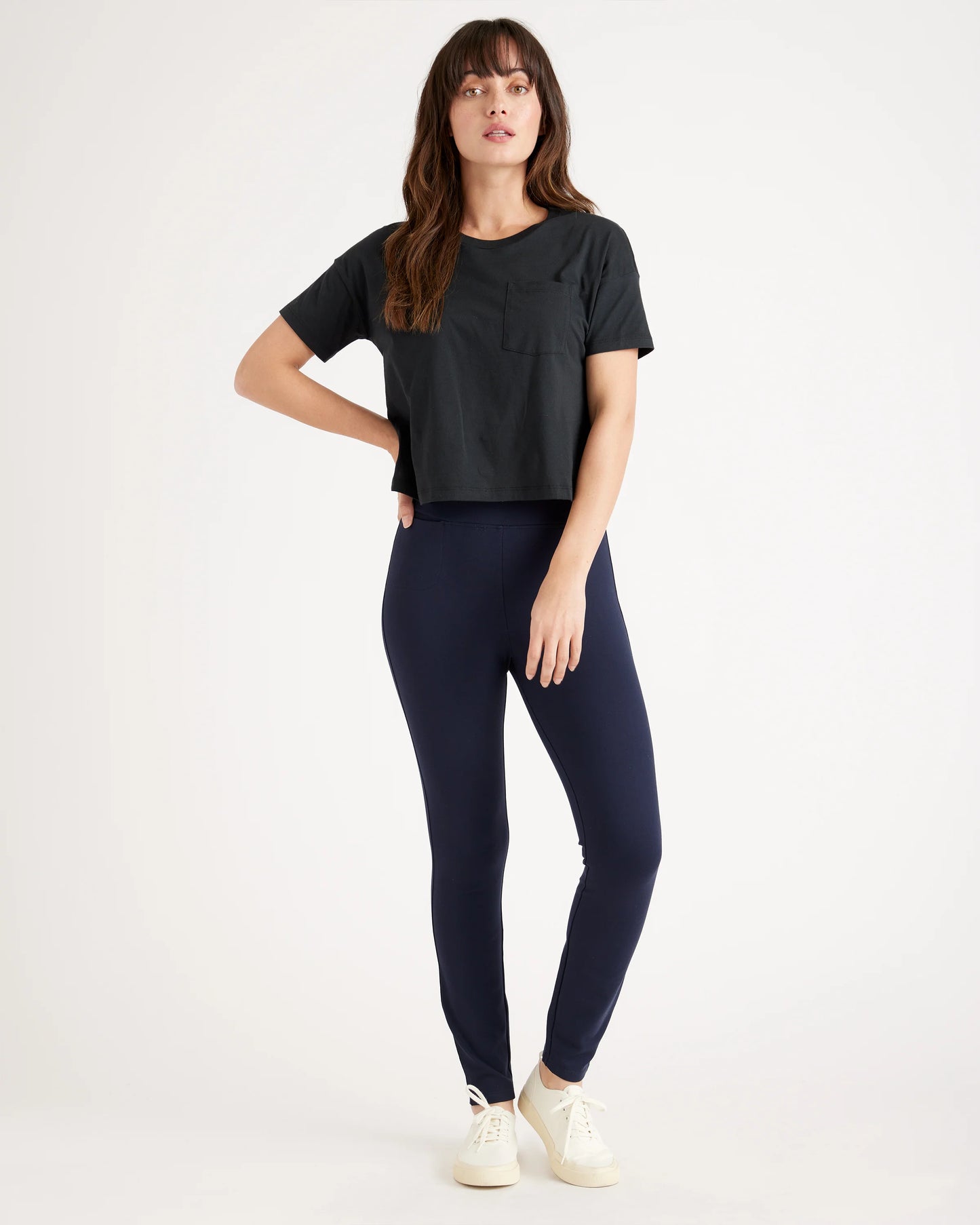 Ultra-Stretch Ponte Skinny Pants - XS / Black