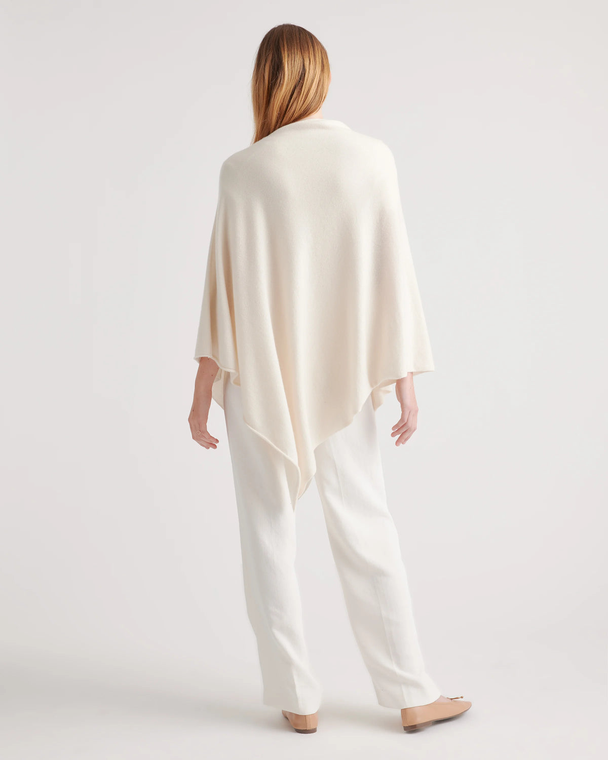 Mongolian Cashmere Poncho - One Size / Heather Grey