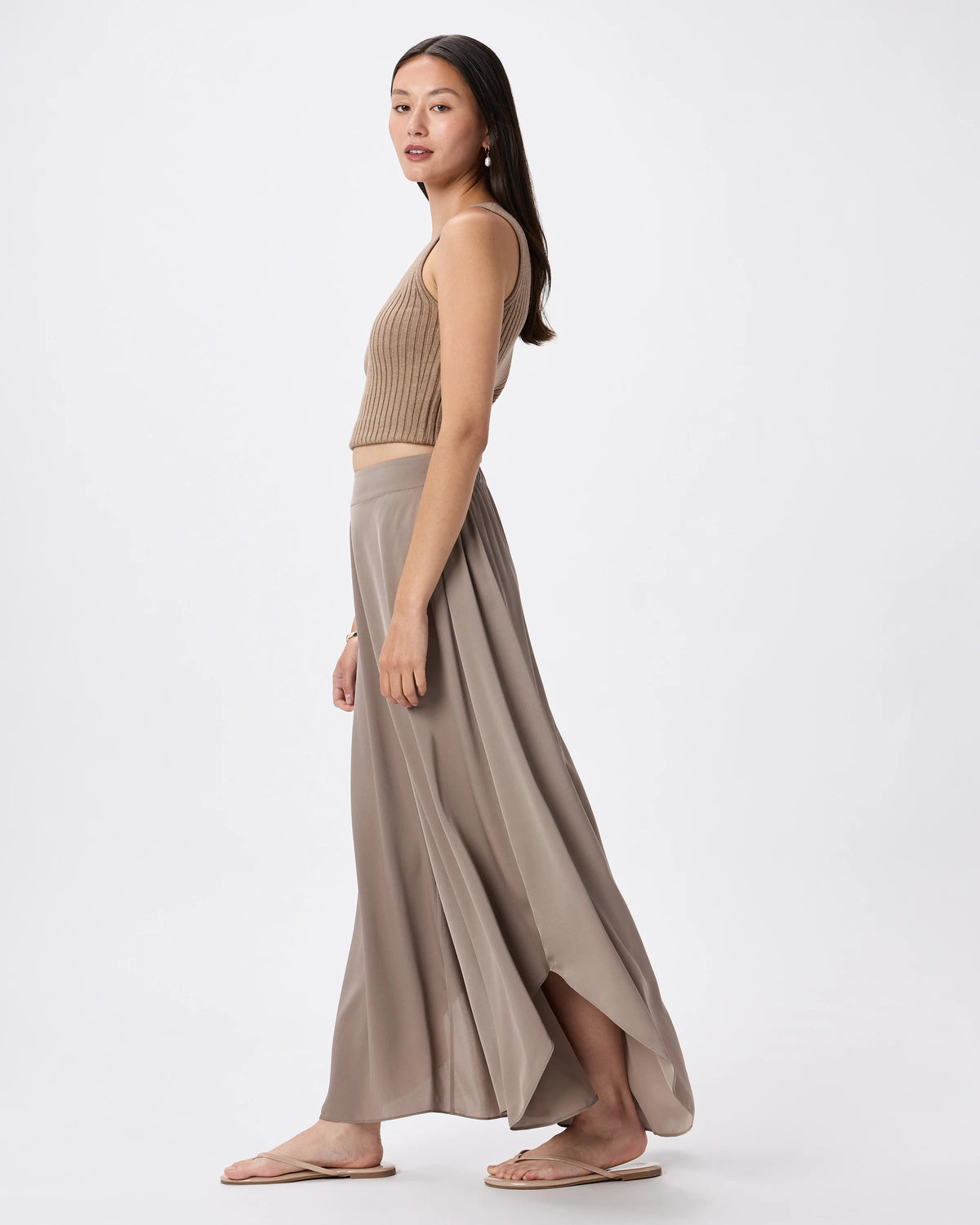 Washable Stretch Silk Palazzo Pants - XS / Black