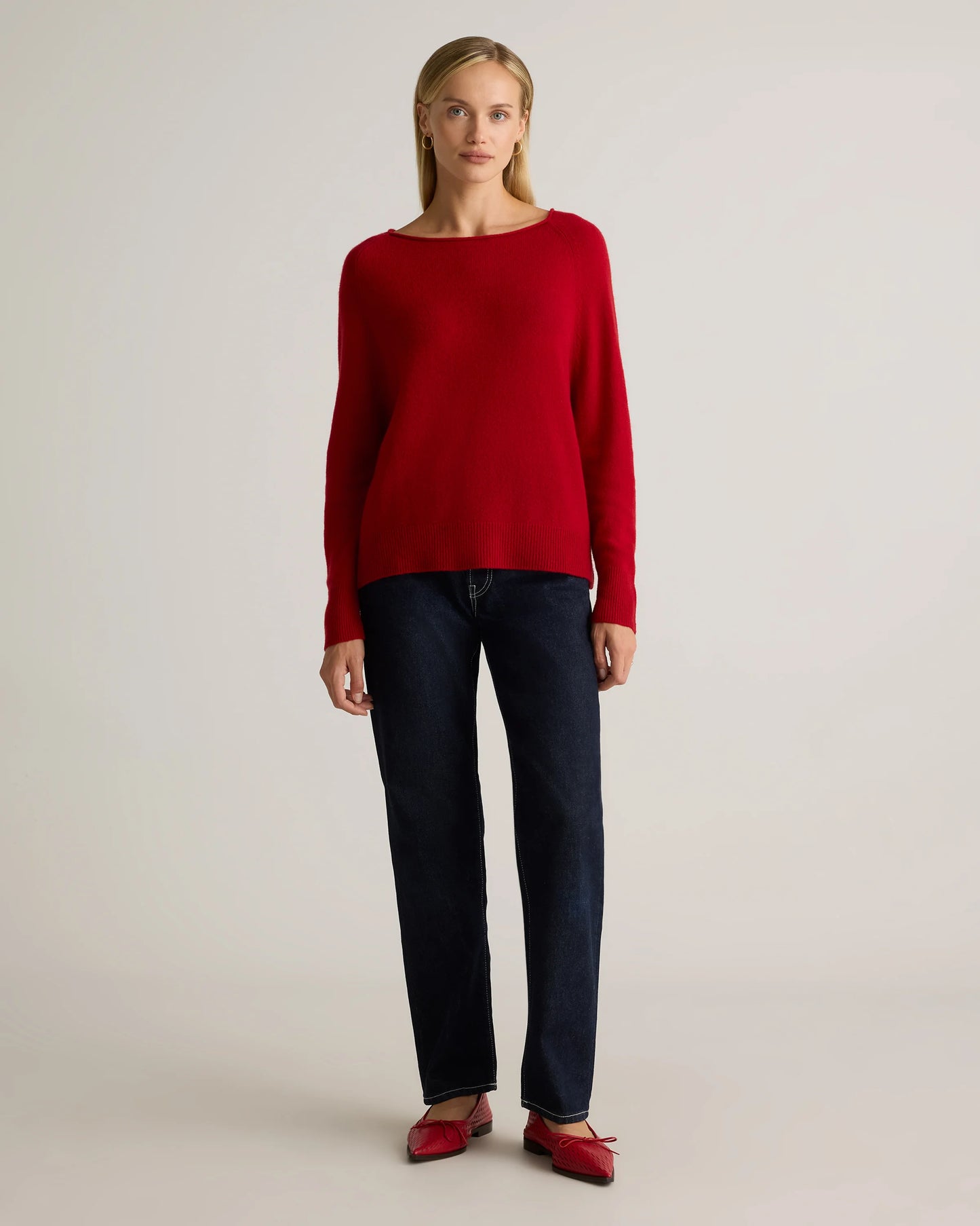Mongolian Cashmere Boatneck Sweater - XS / Black
