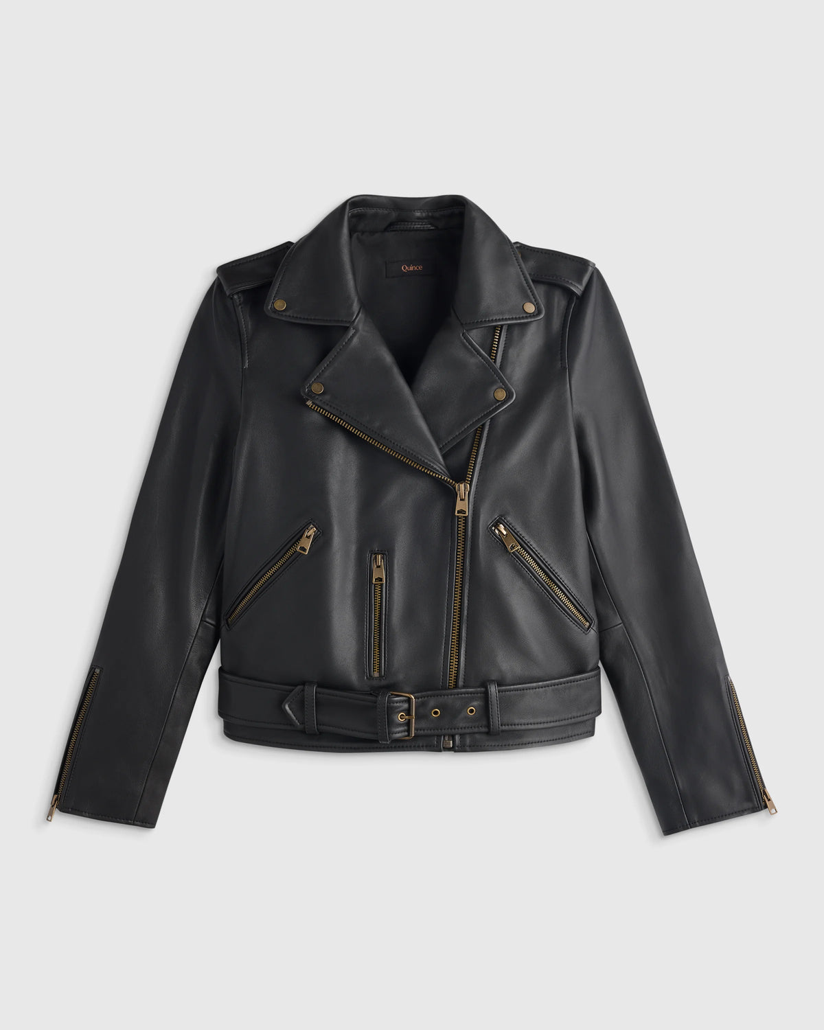 100% Leather Motorcycle Jacket - XS / Cognac