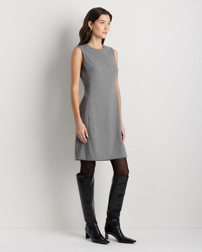 Italian Wool Sleeveless Dress - 0 / Grey Melange