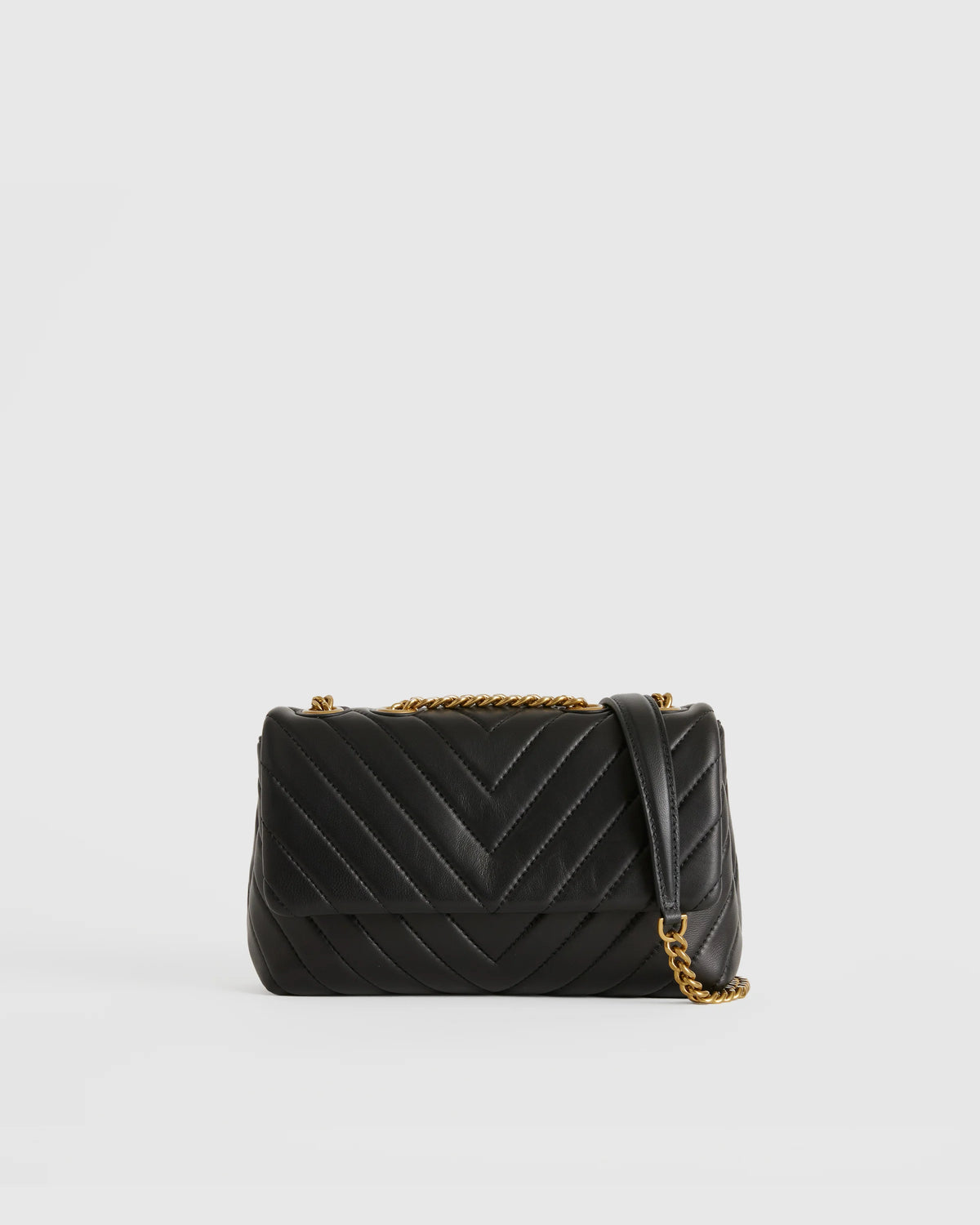 Italian Leather Quilted Convertible Crossbody - One Size / Dark Taupe