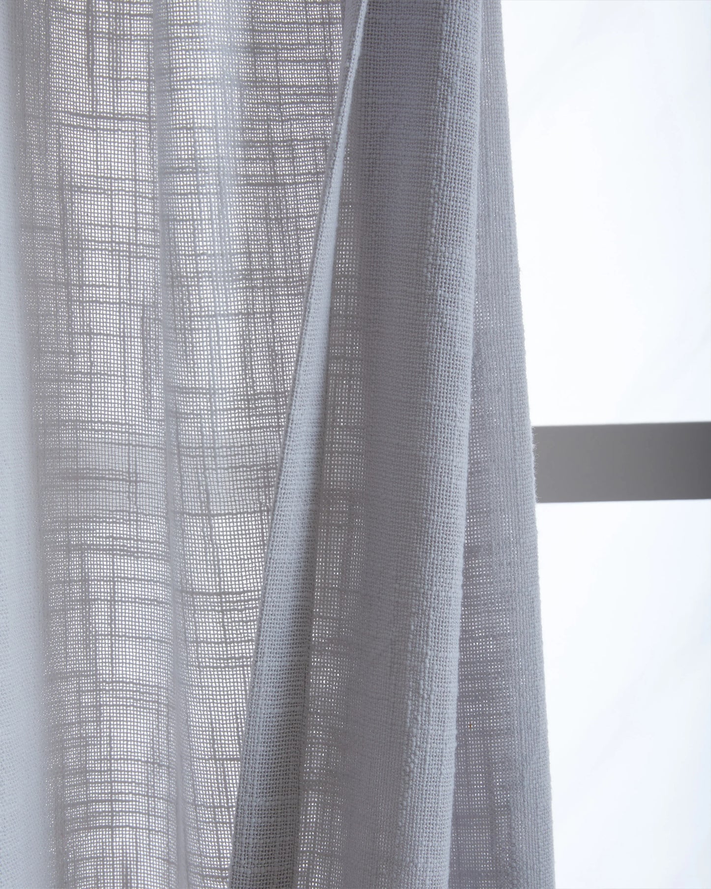 Cotton Sheer Curtain Set (Set of 2) - 48x84 / White