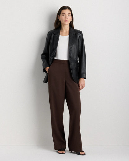 100% Leather Blazer - XS / Rich Brown