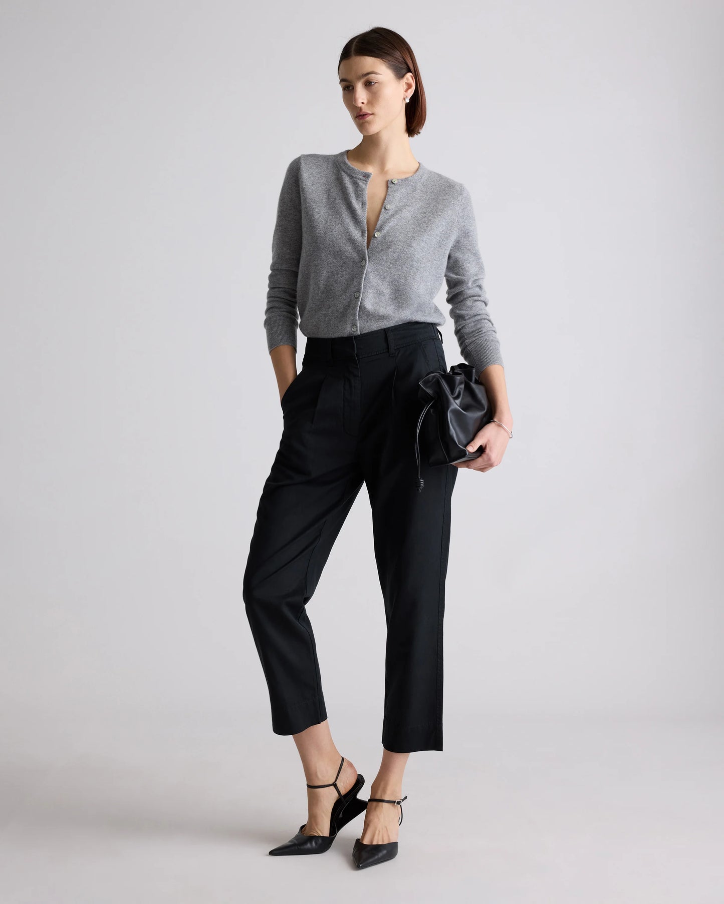 Drapey Twill Tapered Trouser - 0 / True Black