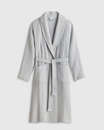 Soft Layered Turkish Cotton Robe - XS / White